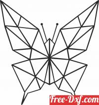 download Geometric Polygon butterfly free ready for cut