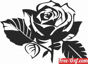 download Rose wall decor free ready for cut