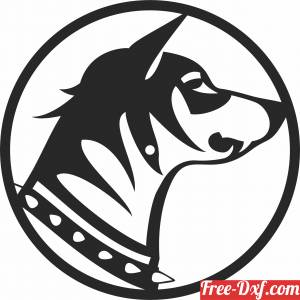 download dog Wall vinyl Clock free ready for cut