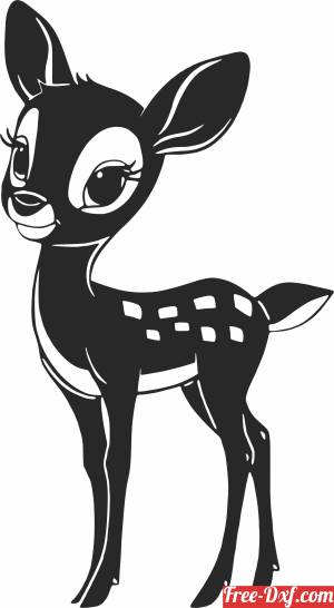 download Bambi Cartoon cliparts free ready for cut