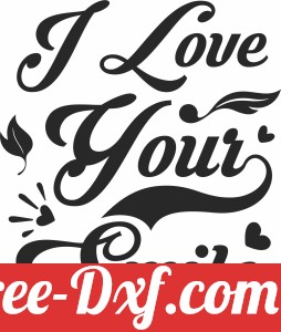 love your smile typography vector