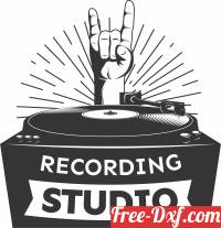 download music recording studio logo sign free ready for cut