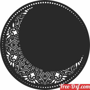 download moon wall decor free ready for cut