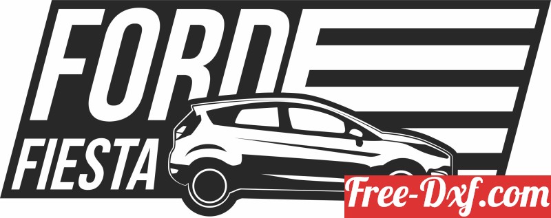 Download Ford fiesta car logo X5XgZ High quality free Dxf files,