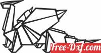 download dragon origami cliparts free ready for cut