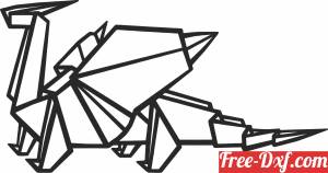 download dragon origami cliparts free ready for cut