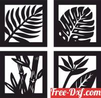 download Palm Leaves Leaf Artwork Wall Art free ready for cut