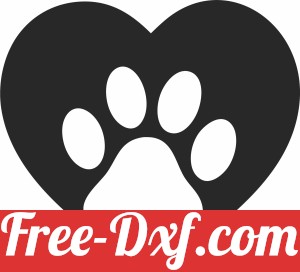 heart Dog Paws clipart