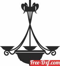 download decorative Chandelier clipart free ready for cut