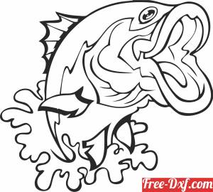 download fish drawing clipart free ready for cut