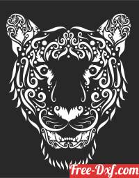 download mohendi Tiger Wild Stencil free ready for cut