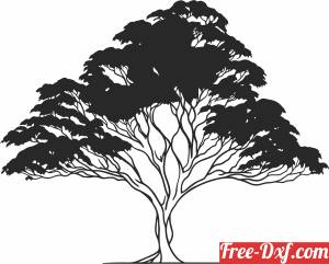 download Tree vector Silhouette free ready for cut