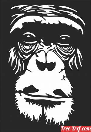 download Gorilla face wall decor free ready for cut