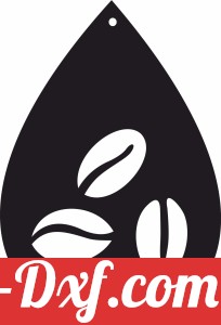 Coffee Beans ornament Silhouette sign