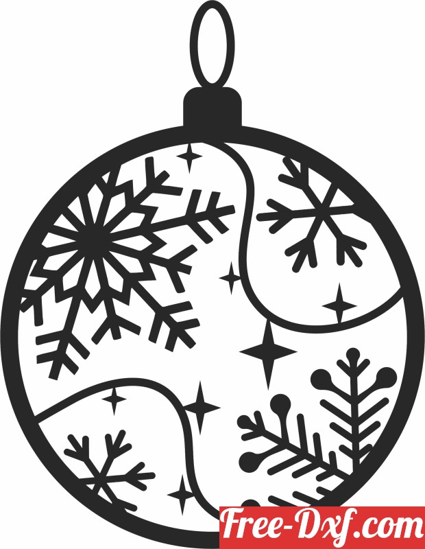 Download christmas ornament YAYw8 High quality free Dxf files, Sv