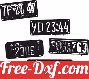 Vintage License cars Plates