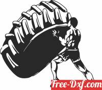 download bodybuilding workout tire clipart free ready for cut