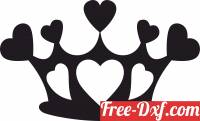 download heart crown clipart free ready for cut