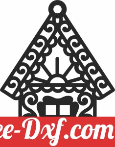 ornament christmas house clipart