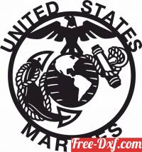 download united state marine logo free ready for cut