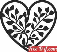 download leaves Hearts Valentine's Day free ready for cut