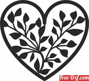 download leaves Hearts Valentine's Day free ready for cut