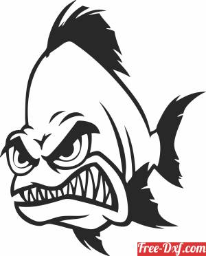download cartoon angry fish free ready for cut