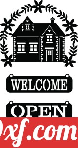 welcome House sign open close