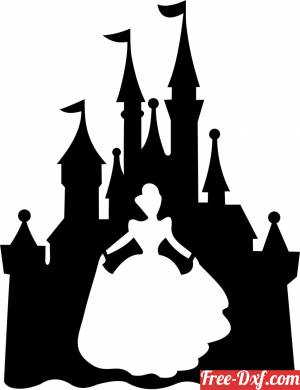 download Disney Princess ice Castle Silhouette free ready for cut