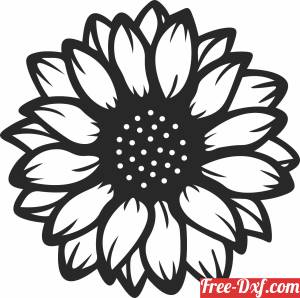 download Sunflower flower clipart free ready for cut