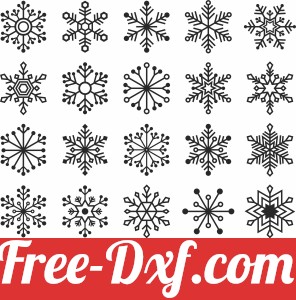 set of christmats snow flakes ornaments