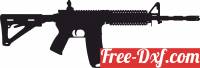 download assault rifle Ak 47 silhouet free ready for cut