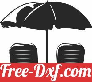 Deckchair with umbrella