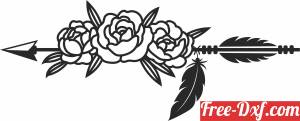 download floral arrow clipart free ready for cut