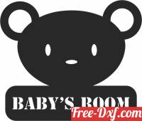 download baby bear wall decor free ready for cut