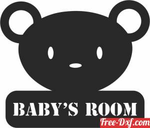 download baby bear wall decor free ready for cut