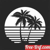download palm scene clipart free ready for cut