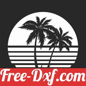 palm scene clipart