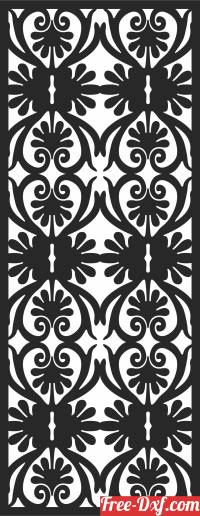 download Decorative pattern screen door free ready for cut