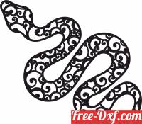 download snake design art free ready for cut