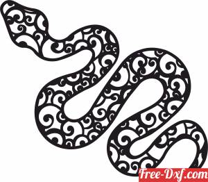 download snake design art free ready for cut