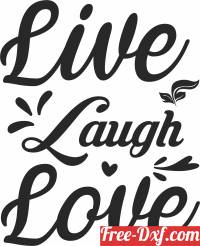 download live laugh love typography vector free ready for cut