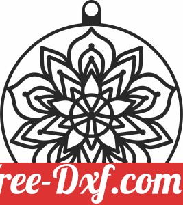 Christmas mandala ball ornament