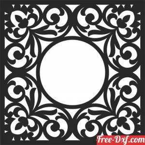 download floral mirror frame wall decor free ready for cut
