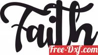 download faith wordind sign free ready for cut