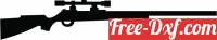 download Sniper Rifle Vector Silhouette free ready for cut