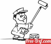 download painter cartoon cliparts free ready for cut