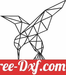 Geometric Polygon Hummingbird