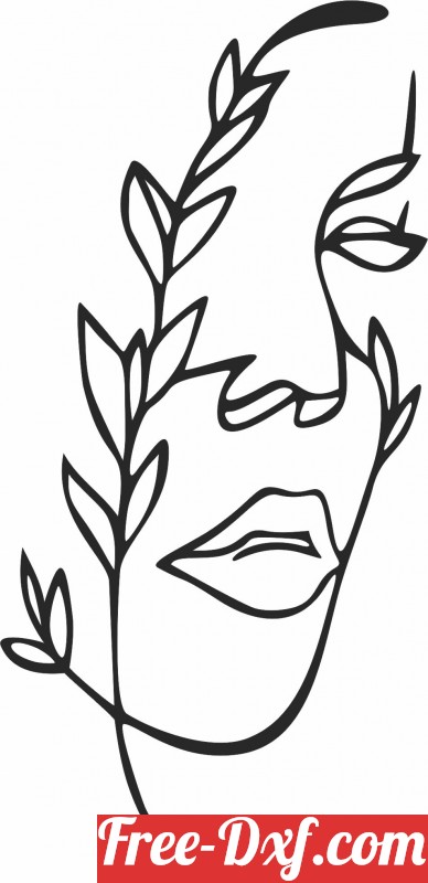 Download flower art face a6EN8 High quality free Dxf files, Svg,