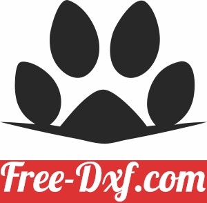 Dog Paw monogram clipart